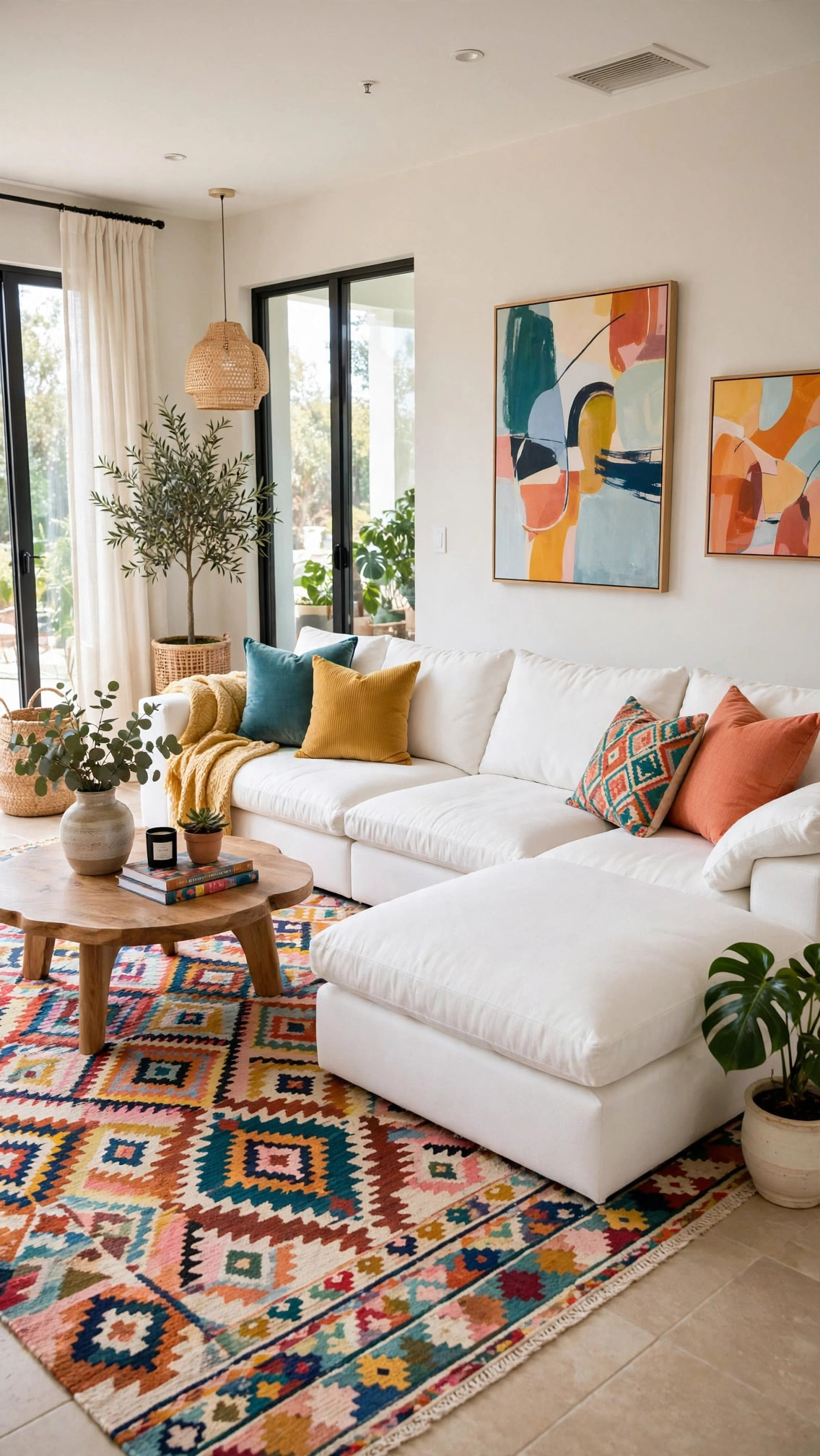Large White Modular Sectional